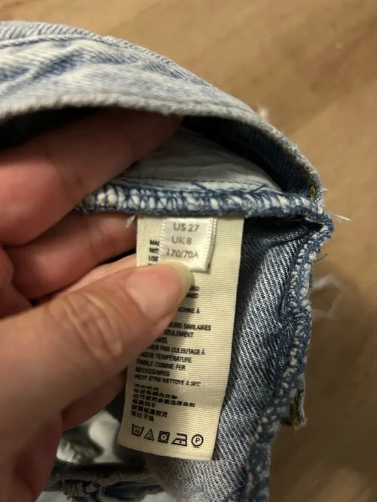 We The Free Light Blue Distressed Denim Cutoff Shorts 0247 B3 - Picture 8 of 8